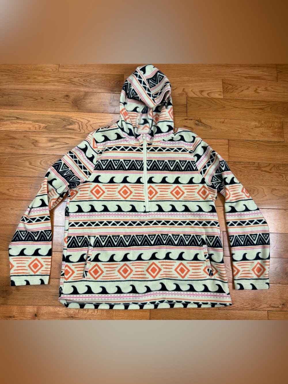 O’Neill Sierra Aztec Print 1/4 Zip Fleece Hoodie